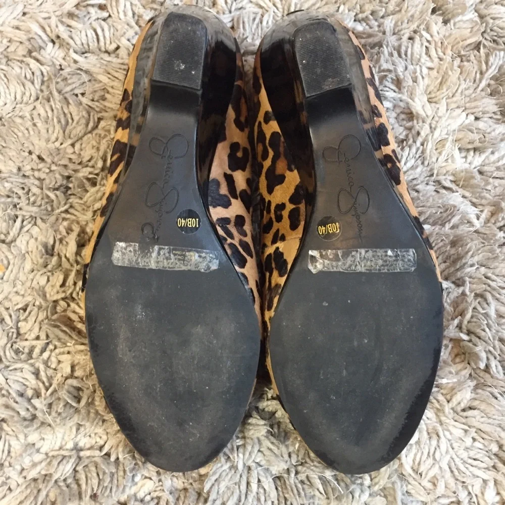 Jessica Simpson‎ Faux Leopard Wedges Size 10